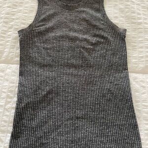 Athleta Gray Ribbed Tank Top XS